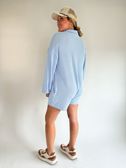 Kyla Romper- Sky Blue