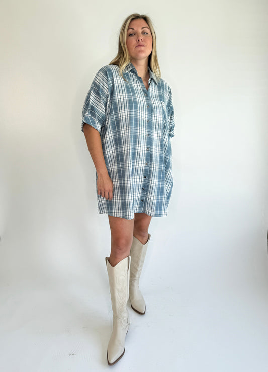 Cheyenne Shirt Dress- Chambray