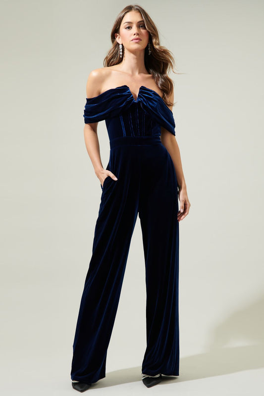 Power of Love Jumpsuit- Navy