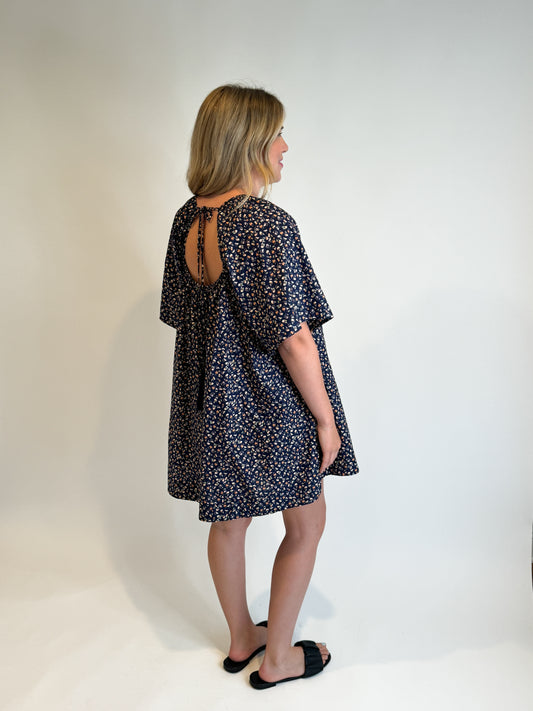 Harper Floral Mini- Navy