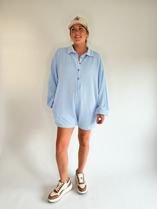 Kyla Romper- Sky Blue