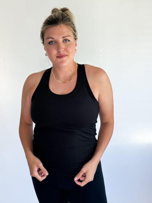 Butter Scoop Neck- Black