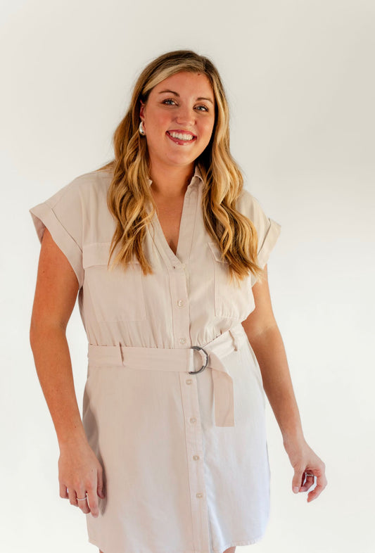 Utility Dress- Oatmeal