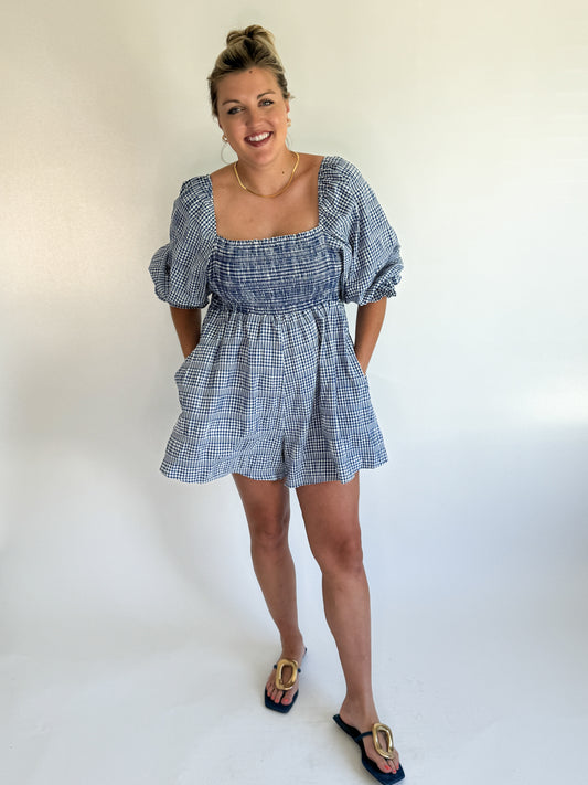 Blake Gingham Romper