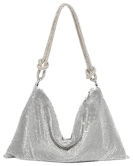 Dyemond Crystal Bag- Silver