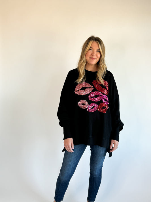 Sequin Lips Sweatshirt