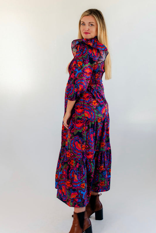 Brighton Smocked Poplin Maxi