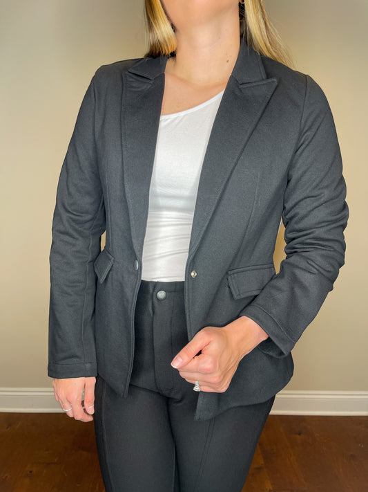 Helen Blazer- Black Med Wash