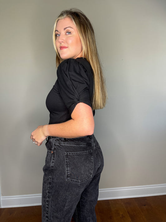 Knot Puff Sleeve Top